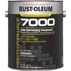 DESCRIPTION: (1) COLD GALVANIZING COMPOUND BRAND/MODEL: RUST-OLEUM 7000 INFORMATION: GALVANIZED SIZE: 1 GALLON RETAIL$: $172.99 EA QTY: 1