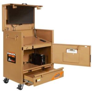 DESCRIPTION: (1) DATAVAULT MOBILE BRAND/MODEL: KNAACK/118-M INFORMATION: HOUSES 32" MONITOR, 4 GFCI OUTLETS, NO BATTERY INCLUDED RETAIL$: $4,497 SIZE: