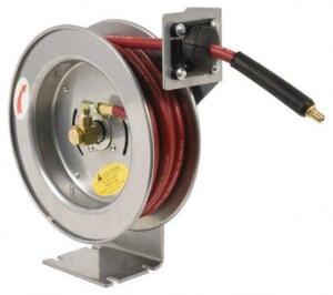 DESCRIPTION: (1) SPRING RETRACTABLE HOSE REEL BRAND/MODEL: PRO SOURCE/2810037510PRO INFORMATION: 300 PSI, HOSE INCLUDED, LOCATED AT SHAPIRO METAL SUPP