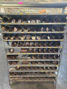 DESCRIPTION: (1) STORAGE RACK W/CARDBOARD BINS INFORMATION: LOCATED AT SHAPIRO METAL SUPPLY SIZE: APPROX 47 1/2" X 10" X 71 1/2" QTY: 1