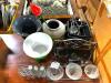 ASSORTED GLASS VASES & DECOR AS SHOWN - 2