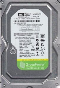 DESCRIPTION: (1) 500GB SATA 3.5" HARD DRIVE BRAND/MODEL: WESTERN DIGITAL WD5000AVVS-63M8B0 RETAIL$: $74.00 QTY: 1