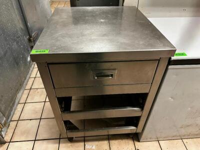 30" X 24" STAINLESS COUNTER W/ DRAWER.