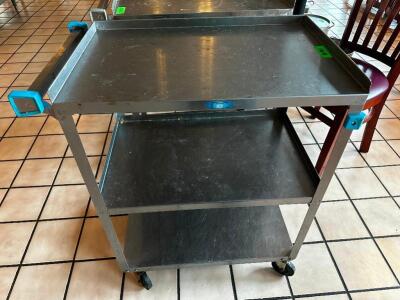 LAKESIDE THREE TIER STAINLESS UTILITY CART.