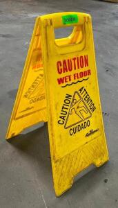 (5) "CAUTION" WET FLOOR SIGNS