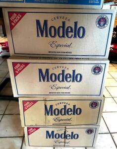 (4) CASES OF MODELO BOTTLES OF BEER.