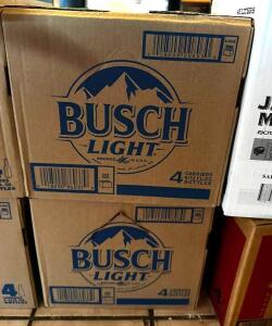 (2) CASES OF BUSCH LIGHT BOTTLES OF BEER.