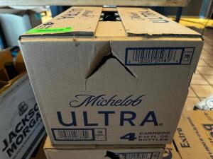 (3) CASES OF MICHELOB ULTRA BOTTLES OF BEER.