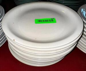 (10) 9.5" CHINA PLATES.