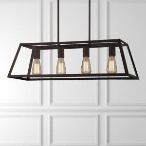 FLYNN 4-LIGHT CHANDELIER IN OIL RUBBED BRONZE