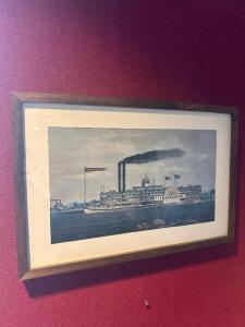 FRAMED STEAMBOAT PRINT