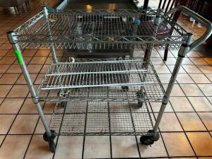 THREE TIER WIRE UTILITY CART