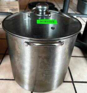 STAINLESS 15 QT STOCK POT W/ LID