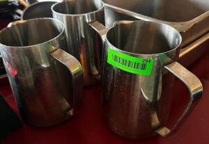 (3) STAINLESS MEASURING CUPS.