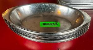 (6) 9" STAINLESS PASTA BOWLS