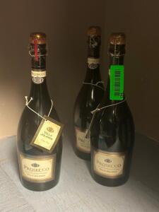 (3) - BOTTLES OF PROSECCO