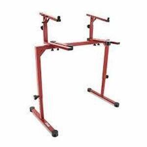 DESCRIPTION: (1) HEAVY DUTY KEYBOARD STAND BRAND/MODEL: PYLE #PKST64 INFORMATION: RED, ADJUSTABLE HEIGHT AND WIDTH, RUBBER DISCS SIZE: 38.6" X 3.0" X