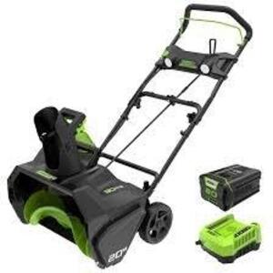 DESCRIPTION: (1) SNOW THROWER BRAND/MODEL: GREENWORKS PRO INFORMATION: GREEN, 80V SIZE: 20" RETAIL$: $699.22 EA QTY: 1