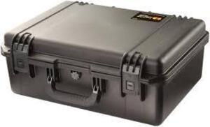 DESCRIPTION: (1) WATERPROOF AIRTIGHT STORAGE CASE BRAND/MODEL: PELICAN STORM CASE #IM2600 INFORMATION: BLACK, HARD CASE SIZE: 21.20 X 16.00 X 8.30 IN