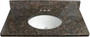 49" X 22" GRANITE DORAL VANITY TOP (SEE ADDITIONAL PHOTOS FOR EXACT COLOR)