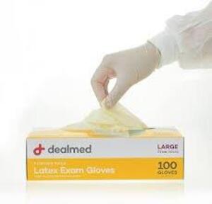 DESCRIPTION: (10) BOXES OF (100) DISPOSABLE LATEX GLOVES BRAND/MODEL: 2800I INFORMATION: CREAM SIZE: LARGE RETAIL$: $13.99 EA QTY: 10