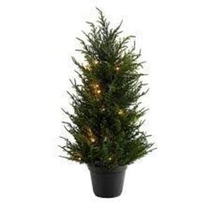 DESCRIPTION: (1) CEDAR ARTIFICIAL TREE WITH LED LIGHTS BRAND/MODEL: NEARLY NATURAL #T1710 SIZE: 18" RETAIL$: $42.90 EA QTY: 1