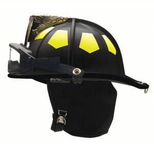 DESCRIPTION: (1) FIRE HELMET BRAND/MODEL: BULLARD #9YL75 INFORMATION: BLACK SIZE: FITS 6.5-8 RETAIL$: $410.18 EA QTY: 1