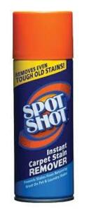 DESCRIPTION: (4) INSTANT CARPET STAIN REMOVER BRAND/MODEL: SPOT SHOT SIZE: 18 FL OZ RETAIL$: $6.98 EA QTY: 4