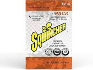 DESCRIPTION: (2) BOX OF (50) SINGLE SERVE SPORTS DRINK CONCENTRATE POWDER BRAND/MODEL: SQWINCHER FAST PACK INFORMATION: tea SIZE: .6 OZ RETAIL$: $50.0