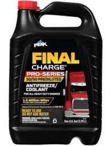 DESCRIPTION: (1) COOLANT BRAND/MODEL: PEAK FINAL CHARGE INFORMATION: 50/50 SIZE: 1 GALLON RETAIL$: $29.16 EA QTY: 1