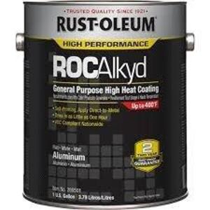 DESCRIPTION: (2) HIGH PERFORMANCE HIGH HEAT COATING BRAND/MODEL: RUST-OLEUM ROCALKYD INFORMATION: ALUMINUM SIZE: 1 GALLON RETAIL$: $92.95 EA QTY: 2