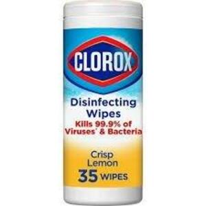 DESCRIPTION: (6) COMMERCIAL SOLUTIONS DISINFECTING WIPES BRAND/MODEL: CLOROX INFORMATION: CRISP LEMON SIZE: 35 WIPES RETAIL$: $15.24 EA QTY: 6