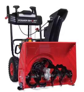 DESCRIPTION: (1) GAS SNOW BLOWER BRAND/MODEL: POWERSMART INFORMATION: ELECTRIC START, 212CC, INFINITE VARIABLE SPEED RETAIL$: $499.99 SIZE: 42" X 24"