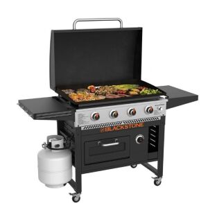 DESCRIPTION: (1) GRIDDLE W/PIZZA OVEN & AIR FRYERBRAND/MODEL: BLACKSTONEINFORMATION: BLACKSIZE: 36"RETAIL$: $119.99 EAQTY: 1