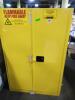 DESCRIPTION: (1) FLAMMABLE LIQUID CABINET BRAND/MODEL: EAGLE #1947X INFORMATION: YELLOW/2-DOOR/CAPACITY: 45 GAL/DAMAGED, SEE FOR INSPECTION SIZE: 43"W - 3