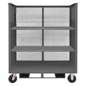 DESCRIPTION: (1) MESH SECURITY ROLLING CART, FIXED SHELVES BRAND/MODEL: DURHAM MFG RETAIL$: $1678.96 EA QTY: 1