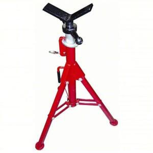 DESCRIPTION: (1) V-HEAD PIPE STAND BRAND/MODEL: ROTHENBERGER #53RF36 INFORMATION: RED, STEEL, 2500 LB CAPACITY, FOLDING LEG SIZE: 50" RETAIL$: $152.89