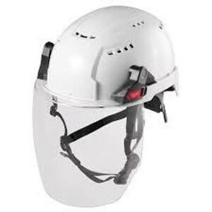 DESCRIPTION: (2) FULL FACE SHIELD BRAND/MODEL: MILWAUKEE #48-73-1421 INFORMATION: WHITE HELMET, CLEAR SHIELD RETAIL$: $76.72 EA QTY: 2