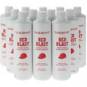 DESCRIPTION: (12) BOTTLES OF PUMICE HAND CLEANER BRAND/MODEL: RED BLAST SIZE: 22 OZ TUBES RETAIL$: $151.00 TOTAL QTY: 12