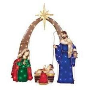 DESCRIPTION: (1) LIGHT UP LED NATIVITY SCENE BRAND/MODEL: HOLIDAY TIME SIZE: SET OF 4 RETAIL$: $89.00 EA QTY: 1