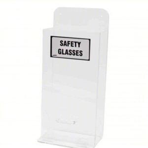 DESCRIPTION: (1) PROTECTIVE EYEWEAR DISPENSER BRAND/MODEL: BRADY #5AP73 INFORMATION: CLEAR SIZE: 18 in H x 8 in W x 4 in D, 20 Pairs, Clear, Acrylic,