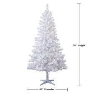 DESCRIPTION: (1) PRE-LIT MADISON PINE CHRISTMAS TREE BRAND/MODEL: HOLIDAY TIME INFORMATION: WHITE SIZE: 6.5 FT RETAIL$: $40.00 EA QTY: 1