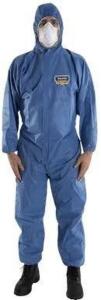 DESCRIPTION: (1) CASE OF (25) DISPOSABLE COVERALLS WITH HOOD AND BOOTS BRAND/MODEL: KEYSTONE #CVL-SMS-B-4XL-BLUE INFORMATION: BLUE SIZE: 4XL RETAIL$: