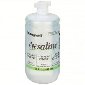 DESCRIPTION: (6) EYESALINE EYEWASH BRAND/MODEL: HONEYWELL #3ARE1 SIZE: 32 OZ RETAIL$: 14.32 EA QTY: 6