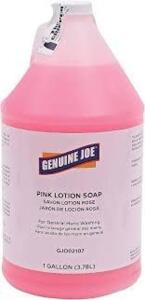 DESCRIPTION: (2) PINK LOTION SOAP BRAND/MODEL: GENUINE JOE #GJO02107 SIZE: 1 GALLON RETAIL$: $10.00 EA QTY: 2