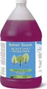 DESCRIPTION: (2) HEAVY DUTY DEGREASER BRAND/MODEL: BETTER TOUCH #640.9.1 SIZE: 1 GALLON RETAIL$: $26.87 EA QTY: 2