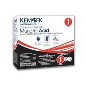 DESCRIPTION: (1) MURIATIC ACID BRAND/MODEL: KEMTEK POOL AND SPA SIZE: 1 GALLON RETAIL$: $20.00 EA QTY: 1