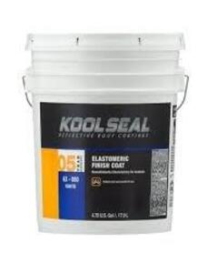 DESCRIPTION: (1) PREMIUM ELASTOMERIC FINISH COAT BRAND/MODEL: KOOL SEAL #63-600 INFORMATION: WHITE SIZE: 5 GALLON RETAIL$: $158.99 EA QTY: 1