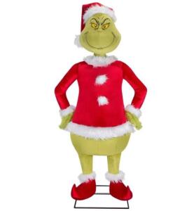 DESCRIPTION: (1) LIFE-SIZE ANIMATED GRINCH BRAND/MODEL: GEMMY INDUSTRIES INFORMATION: DANCING SIZE: LIFE-SIZE RETAIL$: $214.99 QTY: 1