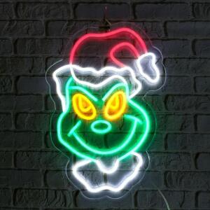 DESCRIPTION: (1) HOLIDAY NEON SIGN INFORMATION: THE GRINCH SIZE: 0.60 x 10.00 x 14.80 Inches RETAIL$: $17.98 QTY: 1